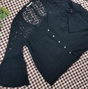 Black lace Rayon Blouse